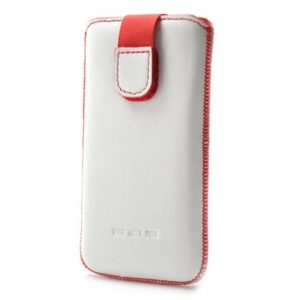 Θήκη Protect Ancus για Nexus 5X / One A9 / Galaxy Grand Prime / iPhone 6/6S Old Leather Λευκή με Κόκκινη Ραφή.