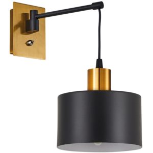 Home Lighting SE21-GM-9-MS1 ADEPT WALL LAMP Gold Matt and Black Metal Wall Lamp Black Metal Shade 77-8359( 3 άτοκες δόσεις.)