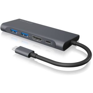 ICY BOX IB-DK4022-CPD USB Type-C DockingStation with integrated cable ICY BOX.( 3 άτοκες δόσεις.)