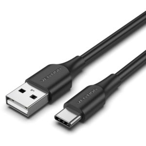 VENTION USB 2.0 A Male to Type-C Male 3A Cable 1.5M Black (CTHBG).