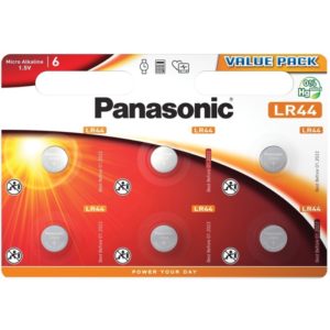 Buttoncell Panasonic Micro Alkaline LR44 1.5V Τεμ. 6.