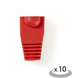 NEDIS CCGP89900RD Red Strain Relief Boot For RJ45 Network Connectors-10 pieces NEDIS.