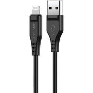 Καλώδιο σύνδεσης Acefast C3-02 USB-A σε Lightning Braided 2.4A Apple Certified MFI 1.2m Μαύρο.