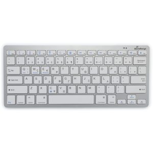 MediaRange Compact-sized Bluetooth 5.0 keyboard with 78 ultraflat keys Silver (MROS132-GR).