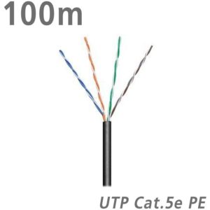 57198 ΚΑΛΩΔΙΟ UTP Cat.5e U/UTP CCA PE 5.0mm Black 100m.