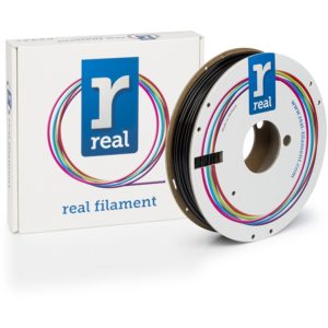 REAL PLA 3D Printer Filament - Black - spool of 0.5Kg - 2.85mm (REFPLABLACK500MM3).