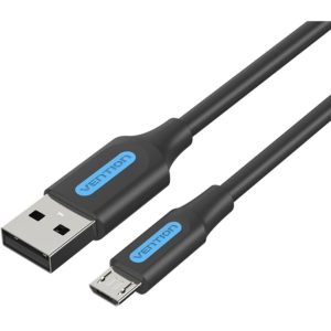 VENTION USB 2.0 A Male to Micro B Male 3A Cable 1M Black (COLBF).