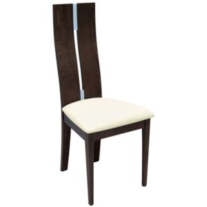 MILENO Καρέκλα Οξυά Καρυδί Burn Beech Ύφασμα Καφέ 46x47x103cm Ε7675 (Σετ 2τεμ.).( 3 άτοκες δόσεις.)