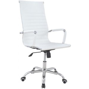 ArteLibre Καρέκλα Γραφείου ΔΙΩΝΗ Λευκό PU 55x60x104-111cm.( 3 άτοκες δόσεις.)