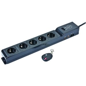ENERGENIE REMOTE CONTROLLED 5 SOCKET SURGE PROTECTOR EXTRA PROTECTION EG-SP5-TNCU6B-RM