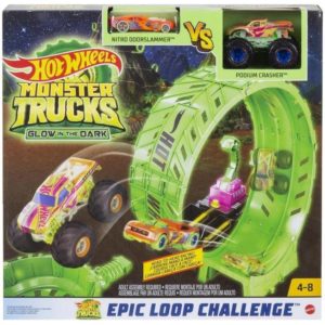 Mattel Hot Wheels Monster Trucks: Glow in The Dark™ - Epic Loop Challenge Playset (HBN02).( 3 άτοκες δόσεις.)