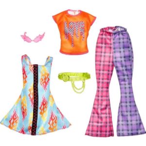 Μattel Barbie Fashions 2-Pack Clothing Set - Trouser + Dress Accessories (HJT34).
