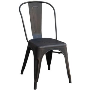 RELIX Καρέκλα-Pro, Μέταλλο Βαφή Antique Black 45x51x85cm Ε5191,10.( 3 άτοκες δόσεις.)