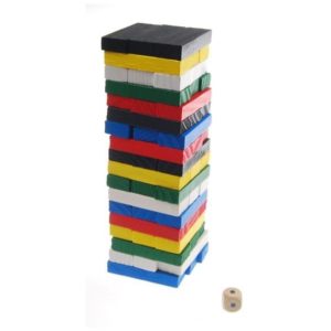 Επιτραπέζιο Jenga ξύλινο χρωματιστό 48 τεμαχίων Υ17.8x5.5x5.5εκ..