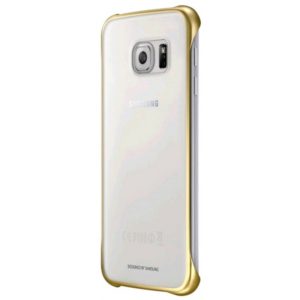Θήκη Faceplate Samsung Clear Cover EF-QG920BFEGWW για SM-G920F Galaxy S6 Διάφανο - Χρυσό.