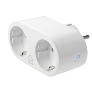 Deltaco Smart Home Switch Διπλός WiFi 2xCEE 7/3 Λευκό SH-P02E.