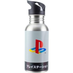 Paladone Playstation Heritage Metal Water Bottle (with Straw) (PP8977PS).