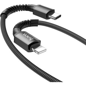 Καλώδιο σύνδεσης Hoco X71 Especial PD 20W 3A USB-C σε Lightning με Εύκαμπτο Βύσμα και Braided Καλώδιο Μαύρα 1m.