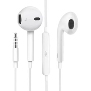 USAMS earphones με μικρόφωνο EP-22, 3.5mm, 14mm, 1.2m, λευκά HSEP2201.