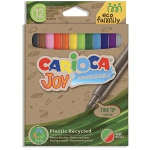 Carioca EcoFamily Joy μαρκαδόροι 12 χρωμάτων (Σετ 6τεμ).
