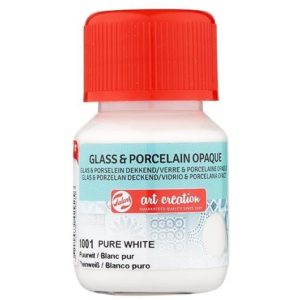 Talens χρώμα glass/porcelain opaque 1001 pure white 30ml.