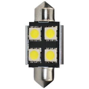 M-Tech ΛΑΜΠΑΚΙΑ ΠΛΑΦΟΝΙΕΡΑΣ C5W/C10W 12V 0,96W SV8,5 36mm CAN-BUS+RADIATOR LED 4xSMD5050 ΛΕΥΚΟ BLISTER 2ΤΕΜ.