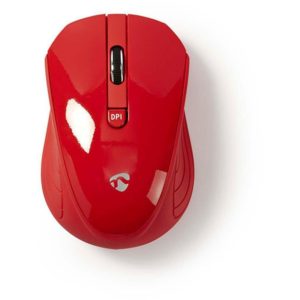 NEDIS MSWS400RD Wireless Mouse 800 / 1200 / 1600 DPI 3-Button Red NEDIS.