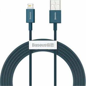Baseus Lightning Superior Series cable, Fast Charging, Data 2.4A, 2m Blue (CALYS-C03) (BASCALYS-C03).