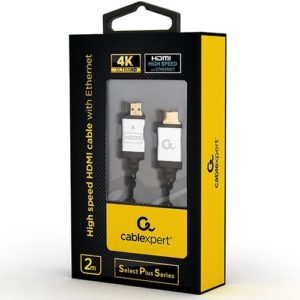 CABLEXPERT 4K HIGH SPEED HDMI CABLE WITH ETHERNET 'SELECT PLUS SERIES' 2M CCB-HDMIL-2M