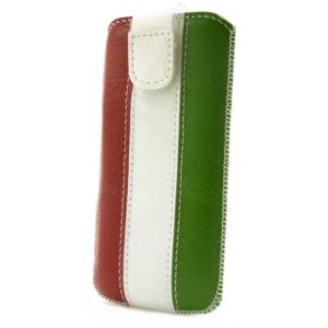 Θήκη Protect Ancus Italy Flag για Apple iPhone SE/5/5S/5C Δέρμα Λευκή.