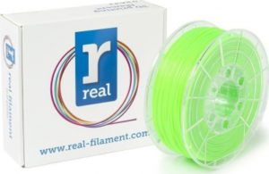REAL PLA 3D Printer Filament - Fluorescent Green - spool of 0.5Kg - 1.75mm (REFPLAFGREEN500MM175).