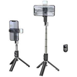 Βάση Στήριξης και Selfie Stick Hoco K16 για Συσκευές 4.7-6.5 55mAh, Μήκος 800mm, Μαύρο.