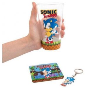 Fizz Sonic Keyring, Glass and Coaster Set (2182).