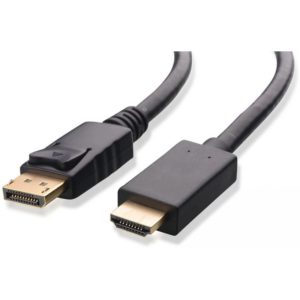 Powertech Cable DisplayPort male - HDMI male 1m. CAB-DP026.