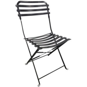 ΖΑΠΠΕΙΟΥ Καρέκλα Κήπου - Βεράντας, Πτυσσόμενη, Μέταλλο Βαφή Μαύρο 44x54x85cm Ε517,7W (Σετ 2τεμ.).( 3 άτοκες δόσεις.)