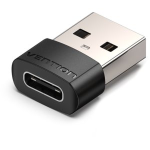 VENTION USB 2.0 Male to Type-C Female Adapter Black PVC Type (CDWB0).