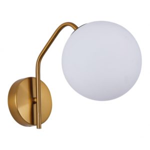 Home Lighting SE21-GM-25 FLAKE GOLD MATT WALL LAMP OPAL GLASS Δ1 77-8288( 3 άτοκες δόσεις.)