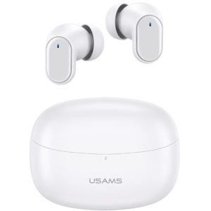 USAMS earphones με θήκη φόρτισης BH11, True Wireless, λευκά BHUBH02.