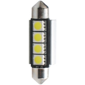 M-Tech ΛΑΜΠΑΚΙΑ ΠΛΑΦΟΝΙΕΡΑΣ C5W/C10W 12V 1,44W SV8,5 42mm CAN-BUS+RADIATOR LED 4xSMD5050 PREMIUM ΛΕΥΚΟ 1ΤΕΜ.
