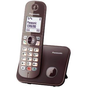 Ασύρματο Ψηφιακό Τηλέφωνο Panasonic KX-TG6851GRA με Μεγάλη Οθόνη και Ανοιχτή Ακρόαση Καφέ.( 3 άτοκες δόσεις.)
