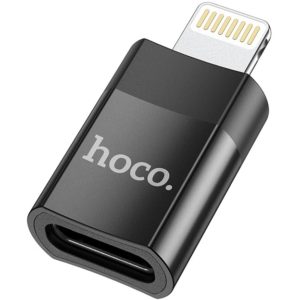 Αντάπτορας Hoco UA17 Lighnting σε USB-C Μαύρο Υποστηρίζει Φόρτιση 2A και Μεταφορά Δεδομένων.