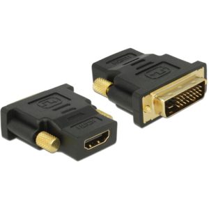 DELOCK αντάπτορας DVI 24+1 σε HDMI 65466, 4K, gold-plated, μαύρος 65466.