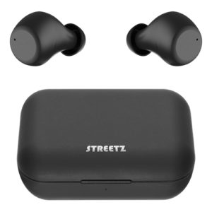 STREETZ True Wireless in-ear headphones με charging case BT 5 TWS Μαύρο TWS-110.( 3 άτοκες δόσεις.)