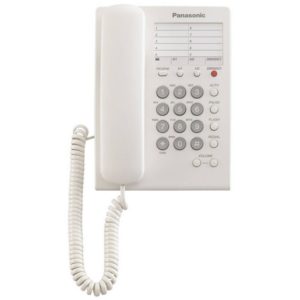 Τηλεφωνική Συσκευή Ξενοδοχειακού Τύπου Panasonic KX-TS550GRW Λευκό με Emergency Button.
