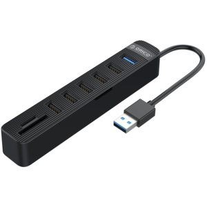 ORICO USB hub TWU32-6AST, 6x USB ports, SD/micro SD ports, μαύρο TWU32-6AST-BK-EP.