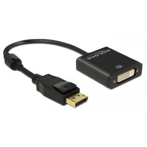 DELOCK αντάπτορας DisplayPort 1.2 σε DVI 62599, active, 4K, 20cm, μαύρος 62599.