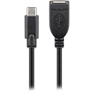 55470 USB-C extension cable, black GOOBAY.