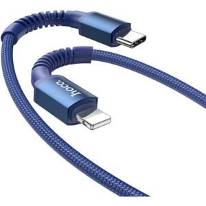 Καλώδιο σύνδεσης Hoco X71 Especial PD 20W 3A USB-C σε Lightning με Εύκαμπτο Βύσμα και Braided Καλώδιο Μπλέ 1m.