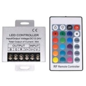 Avide LED Ταινία 12V 432W RGB 24 Πλήκτρα RF Τηλεχειριστήριο και Ελεγκτής.