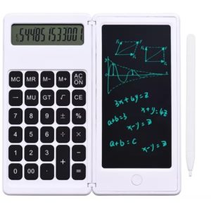 Αριθμομηχανή & tablet γραφής C5, με γραφίδα, 6 LCD, 12 ψηφία, λευκή C5-CT-WH.